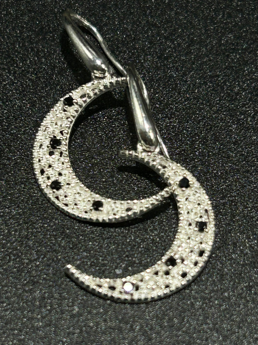 Schwarze Mond-Ohrringe