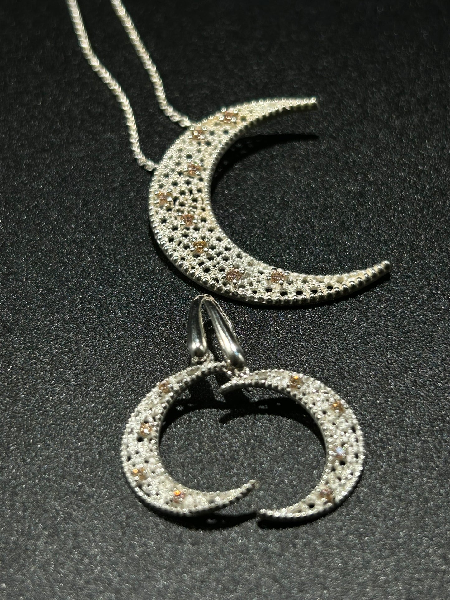 Orecchini Luna Champagne