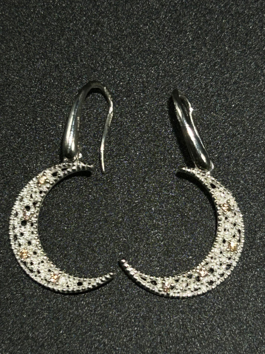 Champagner-Mond-Ohrringe