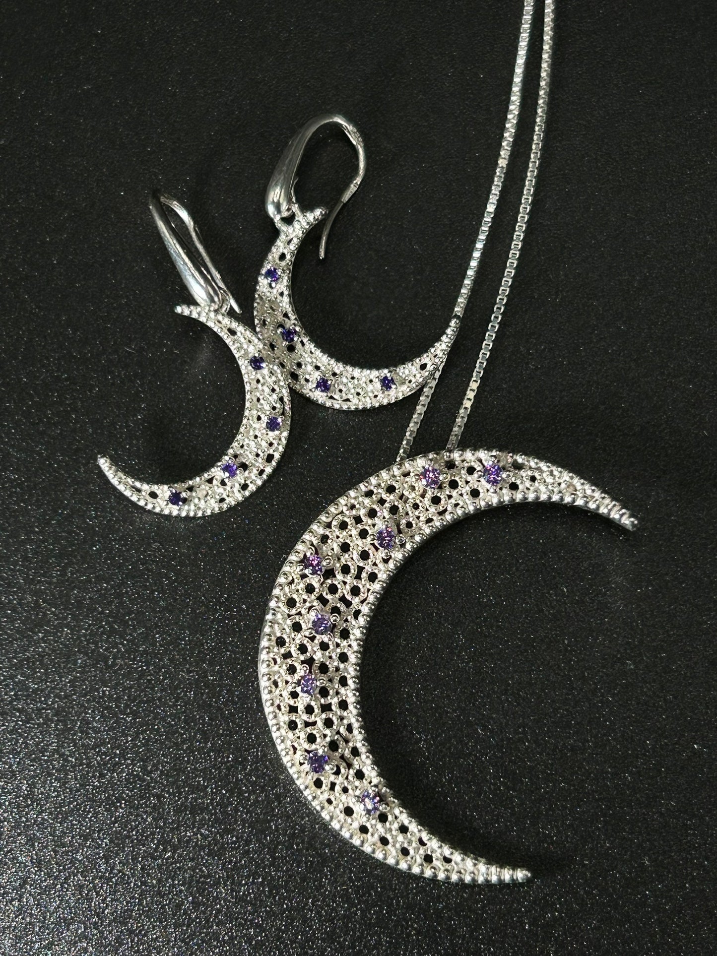 Orecchini Luna Viola