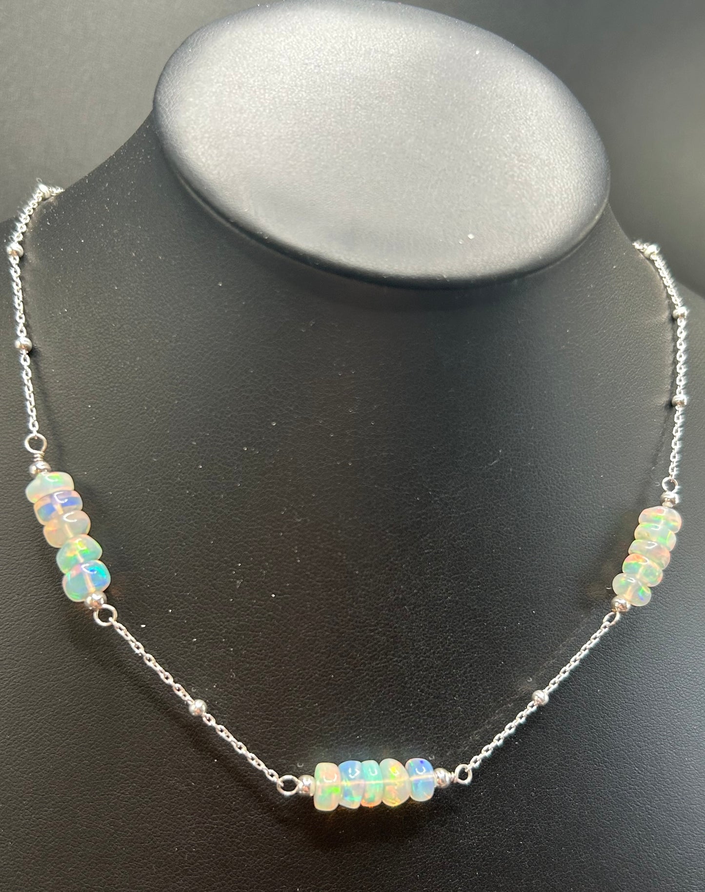 Rainbow Necklace with Opal