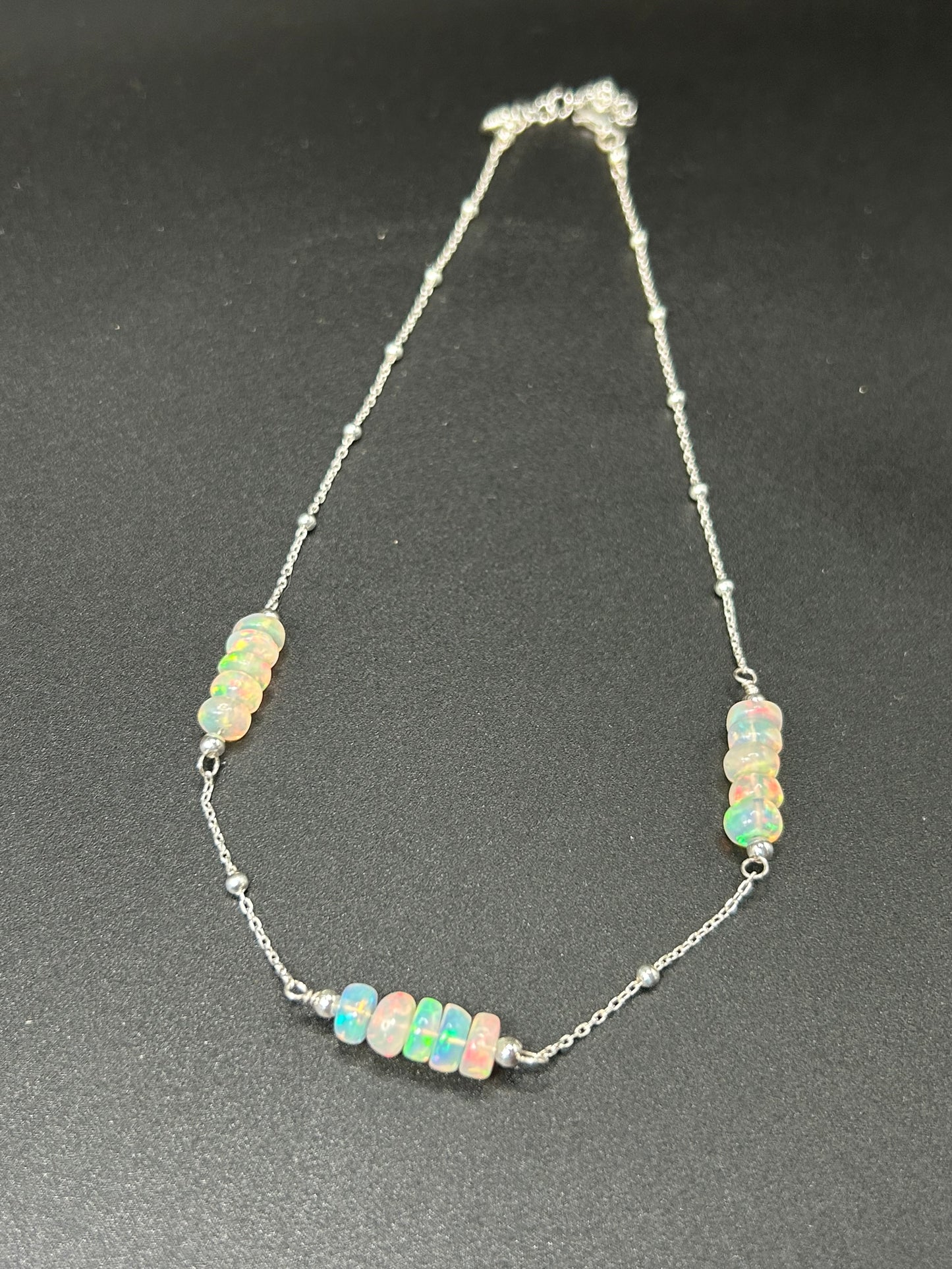 Rainbow Necklace with Opal