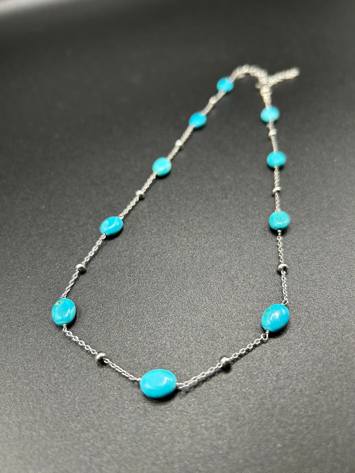 925er Silberchoker mit natürlichem Türkis