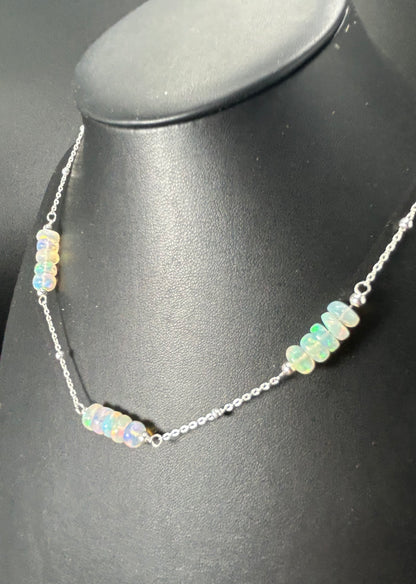 Rainbow Necklace with Opal
