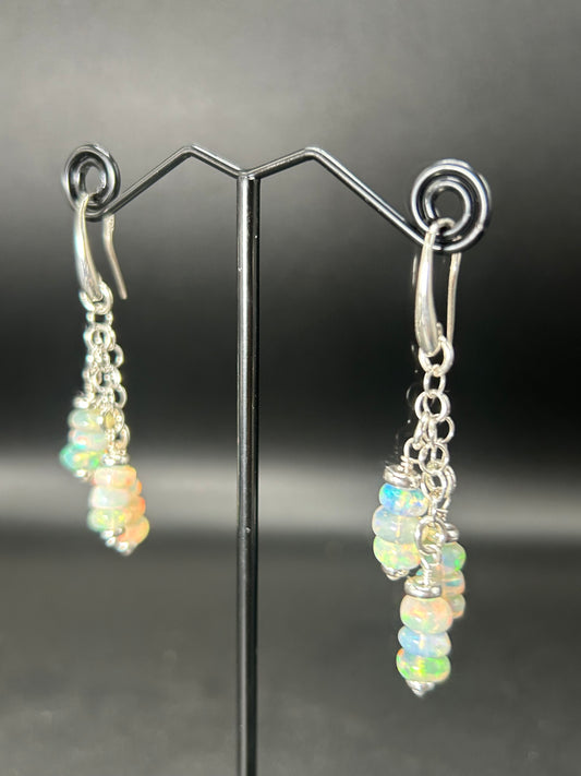 Opal-Regenbogen-Ohrringe