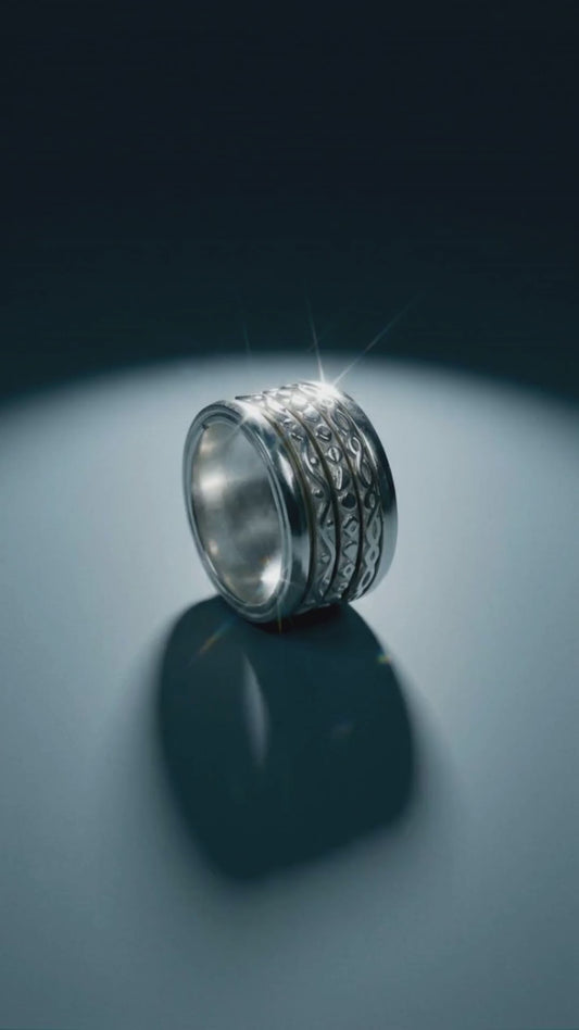 Anello alta gioielleria con fasce mobili